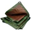 Green/brown l-grade tarpaulin 4m x 6m 200g/sqm free shipping 2