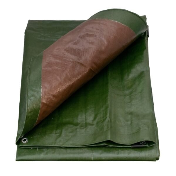 Green/Brown L-Grade Tarpaulin 6m x 6m