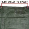 Green/brown l-grade tarpaulin 5m x 5m 200g/sqm free shipping 4