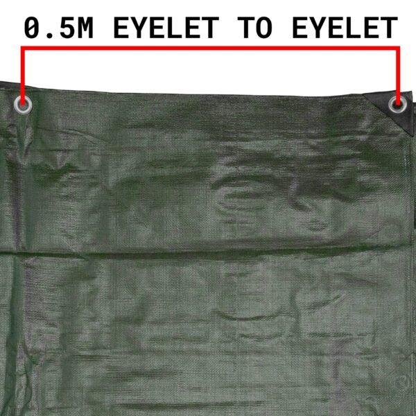 Green/Brown L-Grade Tarpaulin 5m x 6m