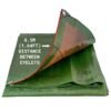 Green/Brown L-Grade Tarpaulin 2m x 2m