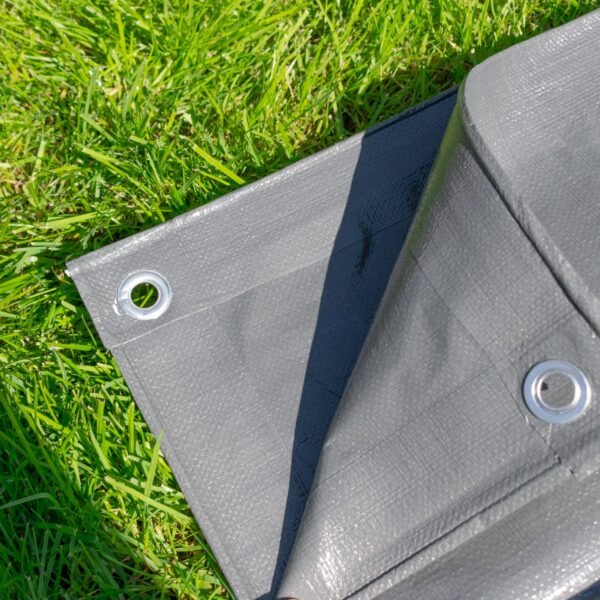 Grey 2m x 2m waterproof tarpaulin 200gsm – heavy duty l-grade cover for garden, camping & construction new arrivals free shipping 11