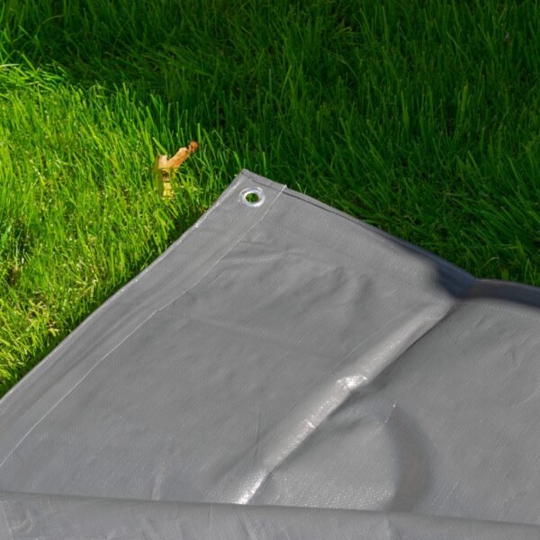 Grey L-Grade Tarpaulin 5m x 5m 200g/sqm Free Shipping 9