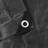 Black/silver heavy duty tarpaulin 2m x 3m with 10 x 6″ bungee balls (black) kit new arrivals free shipping