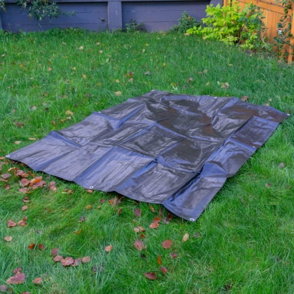 Black/silver heavy duty tarpaulin 4m x 5m new arrivals free shipping 3