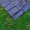 Black/silver heavy duty tarpaulin 4m x 5m with 10m of 6mm bungee rope & 10 tarp clips (slide type) kit new arrivals free shipping