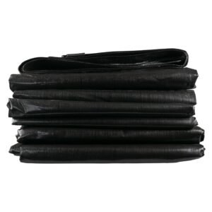 Black/Silver L-Grade Tarpaulin with 10 Metres of 6mm Bungee