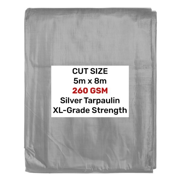 Silver 5m x 8m waterproof tarpaulin 200gsm – heavy duty l-grade cover for garden, camping & construction new arrivals free shipping 5
