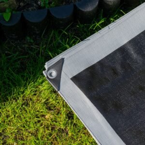Silver XL-Grade Tarpaulin with 20 x 4" Bungee Balls (White)