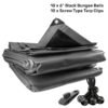 Silver extra heavy duty tarpaulin 0. 65m x 0. 65m with 10 x 6″ bungee balls (black) & 10 tarp clips (screw type) kit new arrivals free shipping
