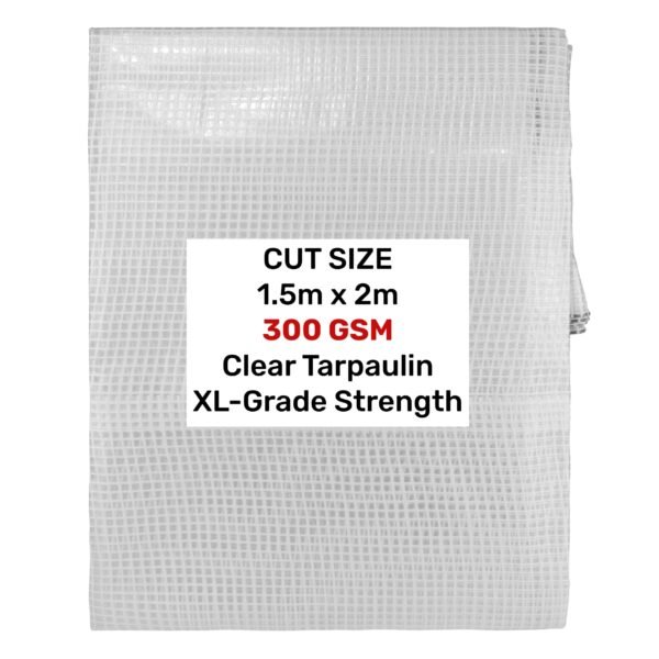 Clear XL-Grade Tarpaulin 1.5m x 2m