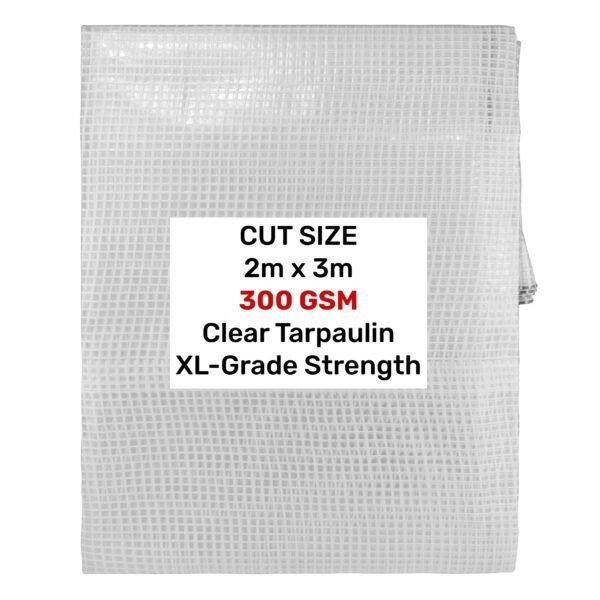 Clear XL-Grade Tarpaulin 2m x 3m 300g/sqm Free Shipping 5