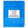 Blue 1m x 1m waterproof tarpaulin 50gsm – heavy duty s-grade cover for garden, camping & construction new arrivals free shipping 29