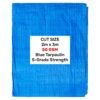 Blue lightweight tarpaulin 2m x 3m 50g/sqm free shipping 1
