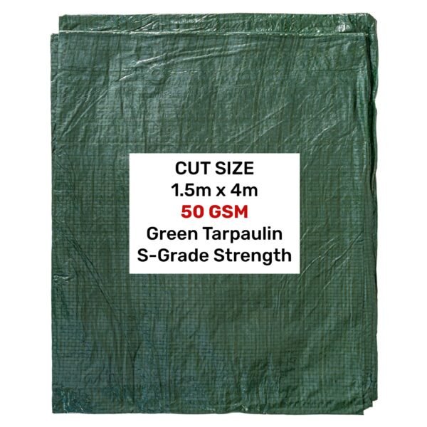 Green S-Grade Tarpaulin 1.5m x 4m Home & Garden Free Shipping 5