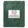 Green S-Grade Tarpaulin 1.5m x 6m Home & Garden Free Shipping 27