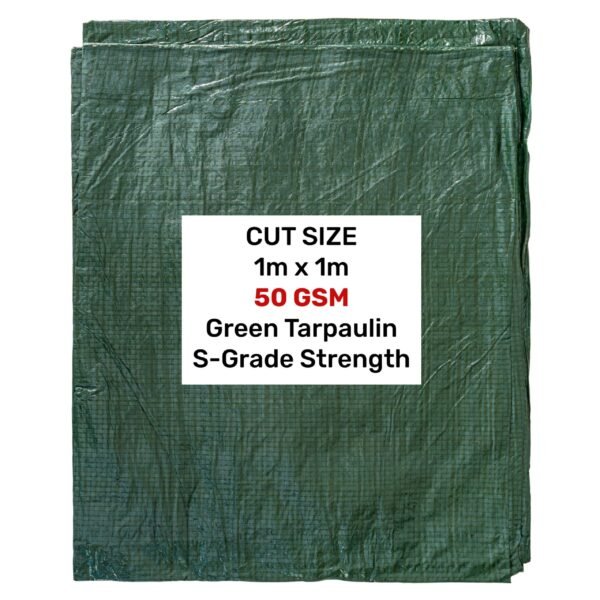 Green S-Grade Tarpaulin 1m x 1m
