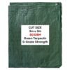 Green S-Grade Tarpaulin 3m x 3m Home & Garden Free Shipping 27