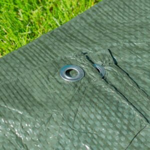 Green S-Grade Tarpaulin with 20 x 4" Bungee Balls (White)