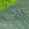 Green lightweight tarpaulin 3m x 4m with 10 x 6″ bungee balls (black) & 10 tarp clips (screw type) kit new arrivals free shipping