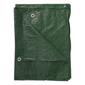 Green S-Grade Tarpaulin with 10 Metres of 8mm Bungee Rope
