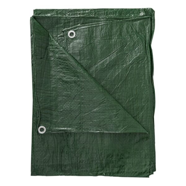 Green S-Grade Tarpaulin with 10 Metres of 8mm Bungee Rope