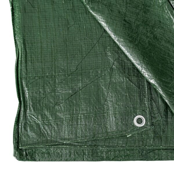 Green S-Grade Tarpaulin with 20 x 4" Bungee Balls (White)