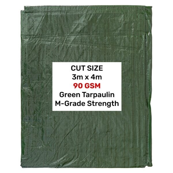 Green M-Grade Tarpaulin 3m x 4m Home & Garden Free Shipping 5
