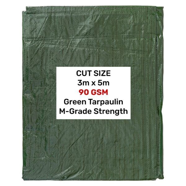 Green M-Grade Tarpaulin 3m x 5m Home & Garden Free Shipping 5