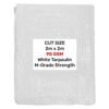 White medium duty tarpaulin 2m x 2m 90g/sqm free shipping 21