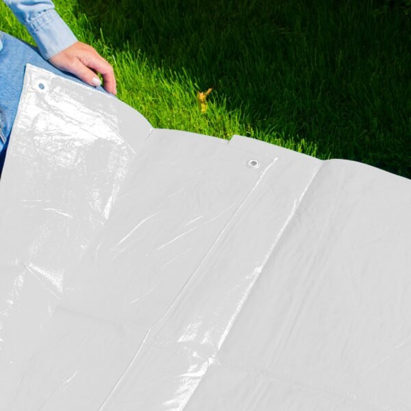 White M-Grade Tarpaulin 1.5m x 2m 90g/sqm Free Shipping 7