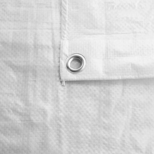 White medium duty tarpaulin 2m x 2m 90g/sqm free shipping 11