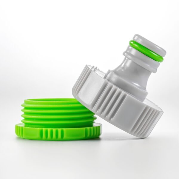 Female Tap Connector 3/4" or 1/2" BSP Female, Green/Gray