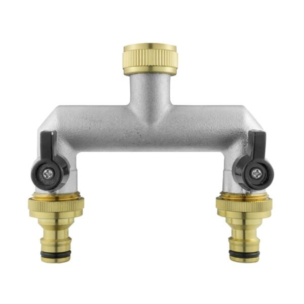 15mm Brass Wall Flange Kit with Brass Tap + Quick Connect