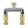 Two Way Tap Splitter Brass 3/4" BSP with Quick Connect and