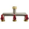 Three way tap splitter brass 3/4 inch bsp with geka type outlets – heavy duty pipe & hose fitting uk geka fittings free shipping 19