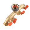 Four Way Tap Splitter Brass 3/4" BSP
