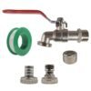 Lever tap kit with barb/quick connect outlet, 1/2 inch and 3/4 inch – home diy accessory uk wall tap connection kits free shipping 53
