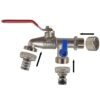 Double Lever Tap Kit with Barb/Quick Connect Outlet, 1/2"