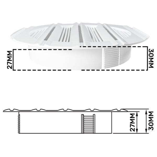 Louvre vent round bella 125mm white – louvre air vent cover uk louvre vents free shipping 25