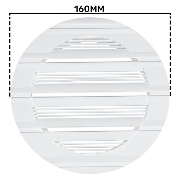Louvre vent round bella 125mm white – louvre air vent cover uk louvre vents free shipping 13