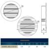 Louvre vent round bella 125mm white – louvre air vent cover uk louvre vents free shipping 57