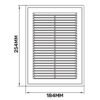 Louvre vent d/180x250rw classic 180mm x 250mm with fly screen – louvre air vent cover louvre vents free shipping 55