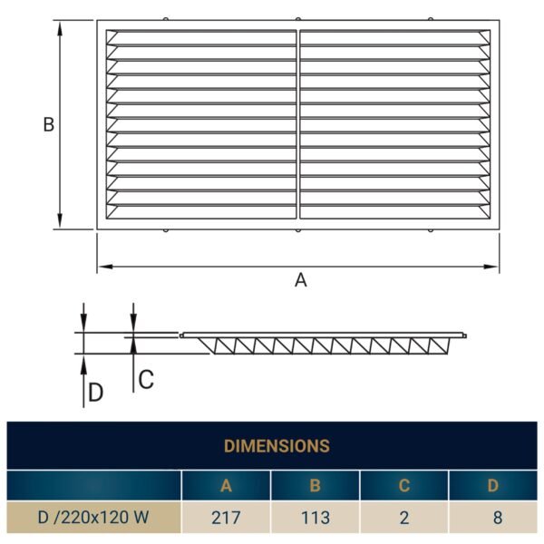 Louvre vent d/220x120w classic 220mm x 120mm with fly screen home & garden free shipping 9