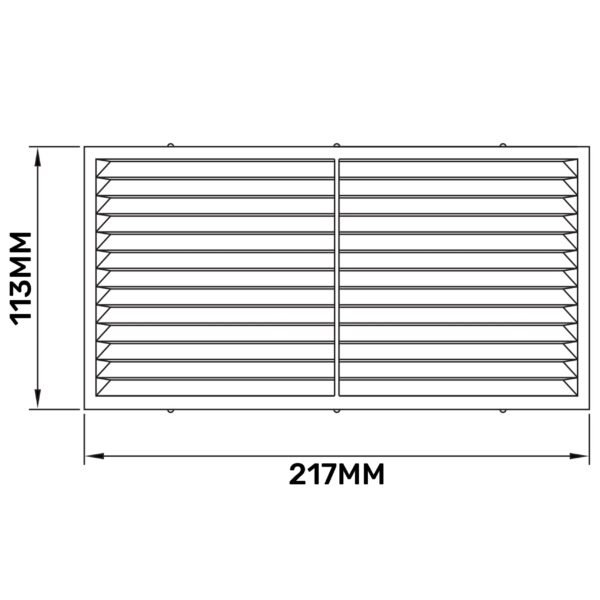 Louvre vent d/220x120w classic 220mm x 120mm with fly screen home & garden free shipping 8