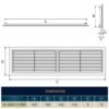 Louvre Vent D/430X110RW Classic 430mm X 110mm with Fly Louvre Vents Free Shipping 61