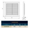 Louvre Vent D/250RW Classic 250mm Louvre Vents Free Shipping 55