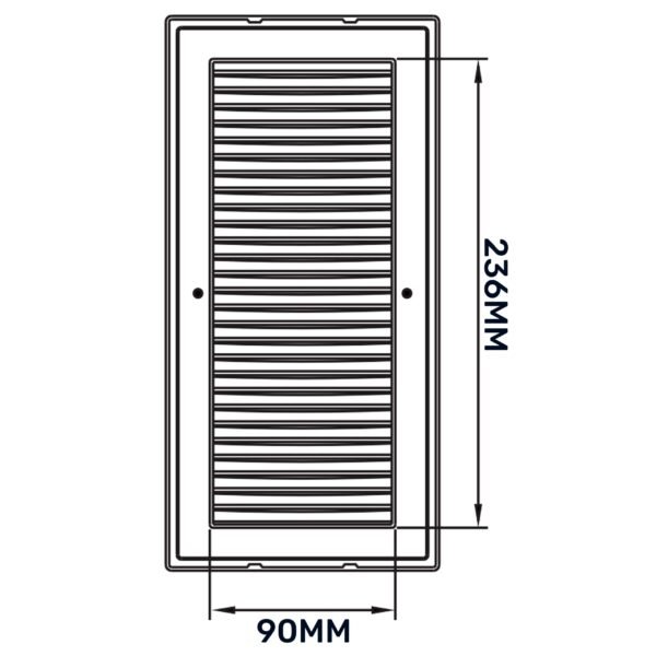 Louvre Vent White DL/90X240RW LUX With Fly Mesh Louvre Vents Free Shipping 29