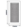 Louvre vent white dl/140x210 rw lux with fly mesh – louvre air vent cover uk louvre vents free shipping 13