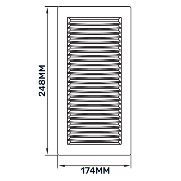 Louvre vent white dl/140x210 rw lux with fly mesh – louvre air vent cover uk louvre vents free shipping 13